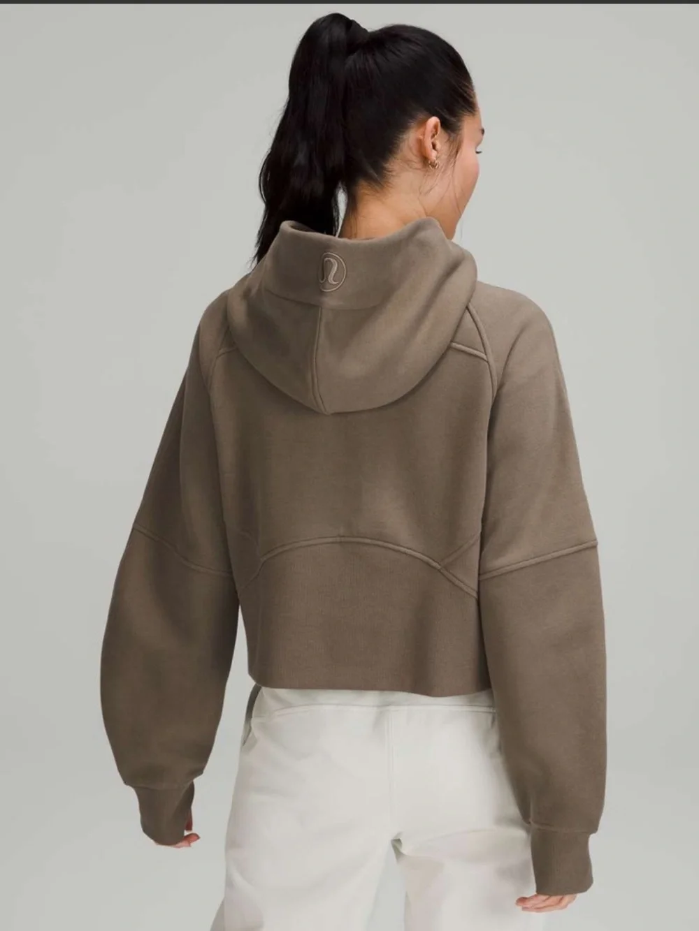 lululemon athletica Scuba Oversized Half‑Zip Hoodie - Nomad Brown - Picture 4 of 8